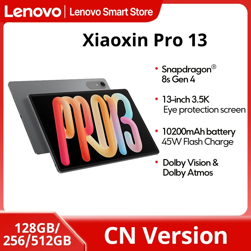 New Lenovo Xiaoxin Pro 13 AI Tablet 13'' 3.5K 144Hz Diplay Original CN version 10200mAh  Snapdragon 8s Gen 4 CPU WIFI 7 Pad PC