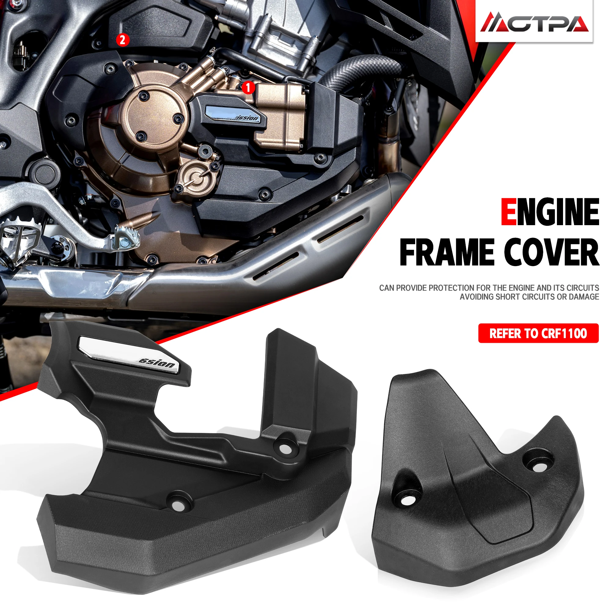 

For CRF1100L Africa Twin CRF1100 L 2020-2025 Sports Stator Cover Protecter Guard Engine Cover Engine Cylinder Guard