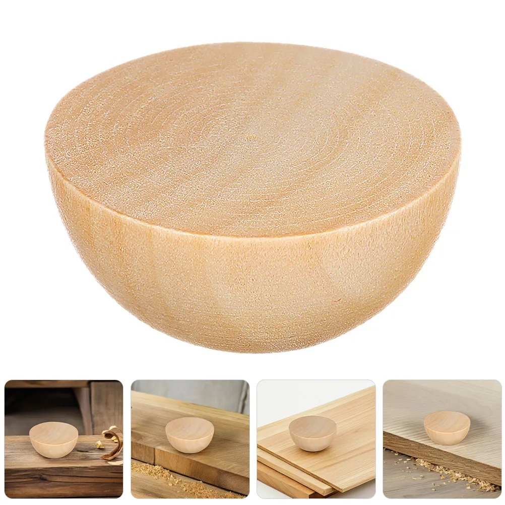 20Pcs Half Wooden Balls Natural Wood Beads DIY Craft Project Supplies Unfinished Small Wooden Balls for Home Decor