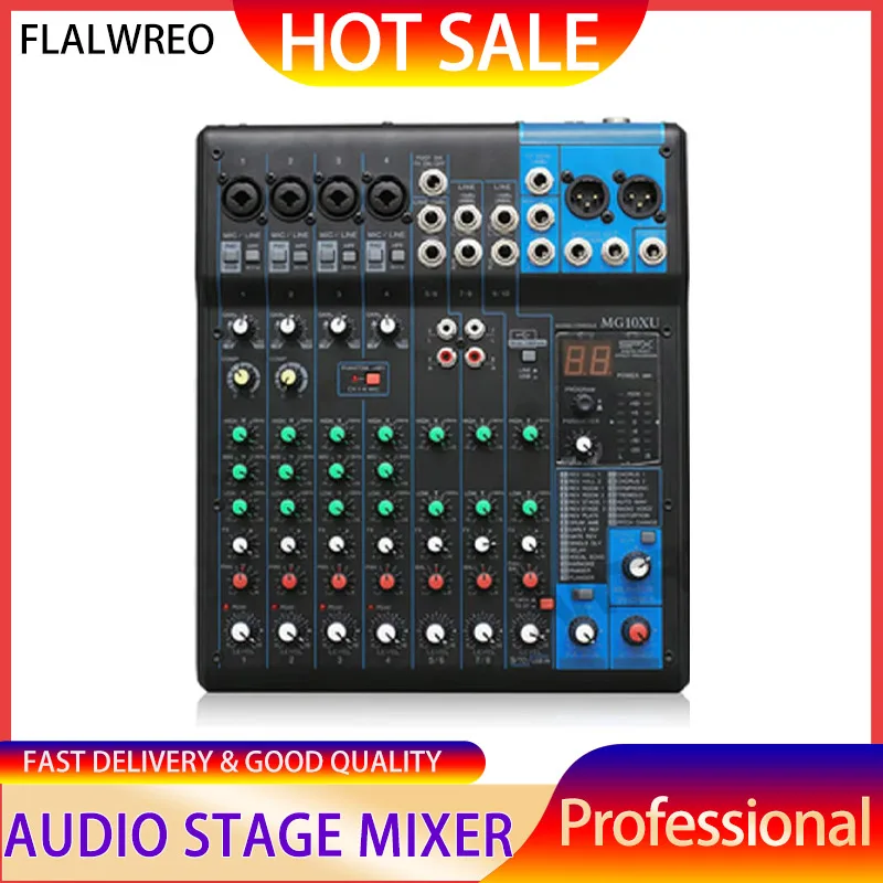 

FLALWREO professional mixer MG10XU ghost effect mixer for stage, wedding, performance, Conference