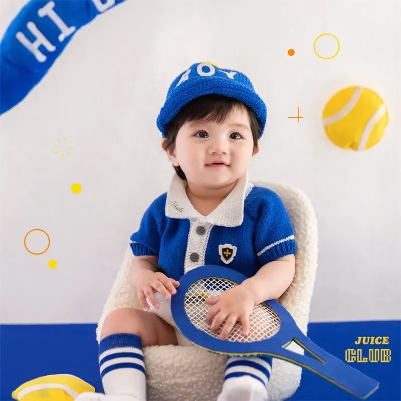 Childrens Photography Theme Clothing Hundred Day Photo Baseball Hat Styling Baby Studio Art Photo bebê   disfraz bebes