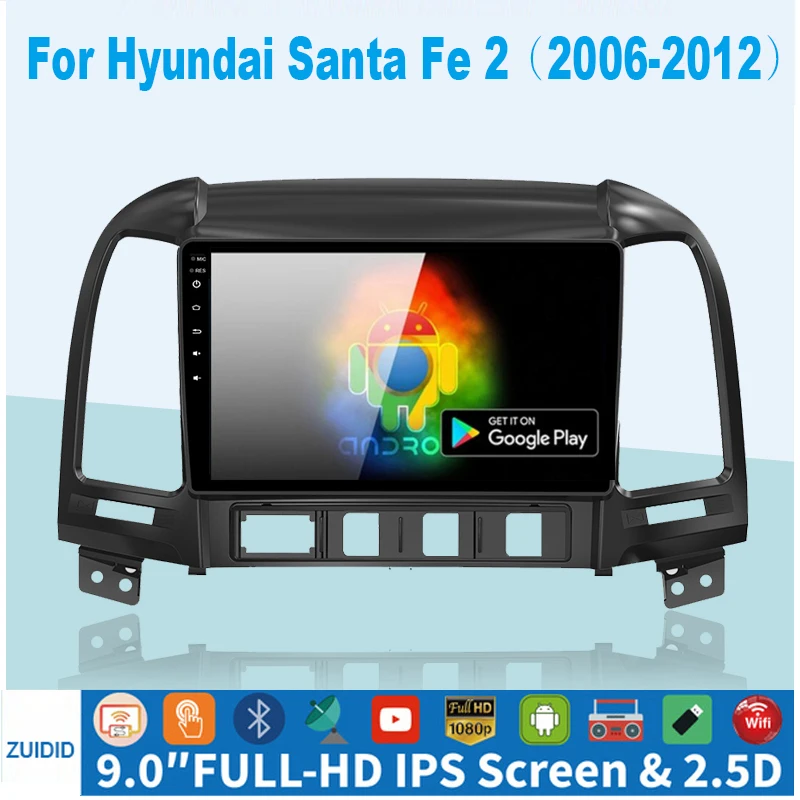 

Android 10 2GB+32GB Carplay Car Radio Multimidia Video Player Navigation GPS For Hyundai Santa Fe 2 2006-2012 2din Head Unit