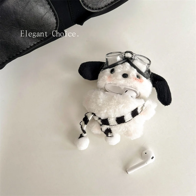 Warm Winter Plush Dog Earphone Case Suitable for AirPods 1 2 3 4 Pro Pro2 Pro3
