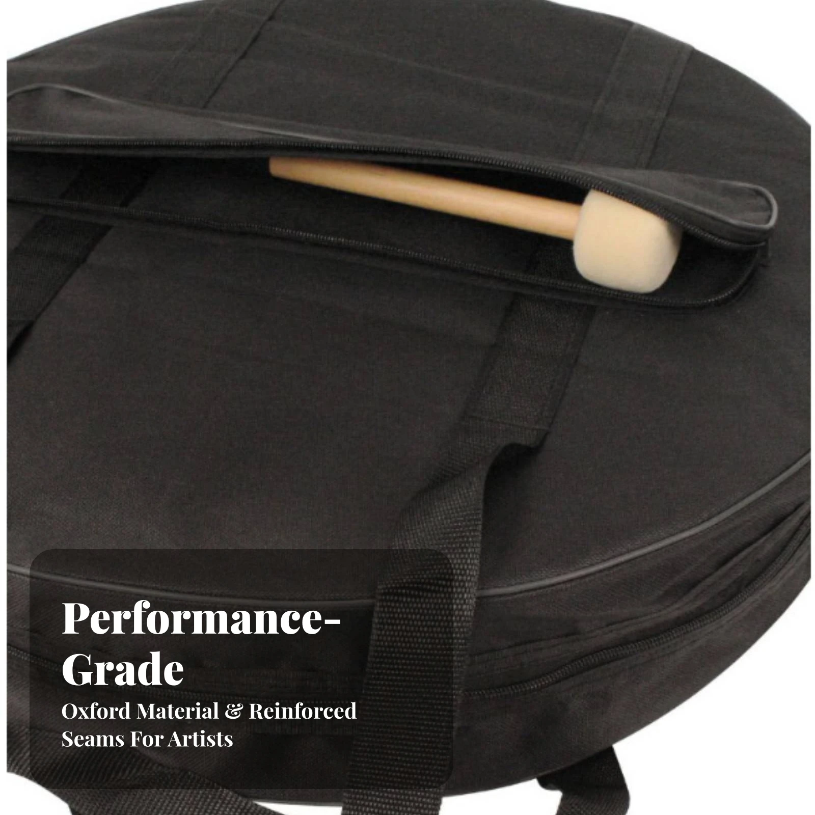 Gong Bag Padded Gong Bag with Pocket Long-Lasting Wear-Resistant for Percussionists, Gigs, Rehearsals