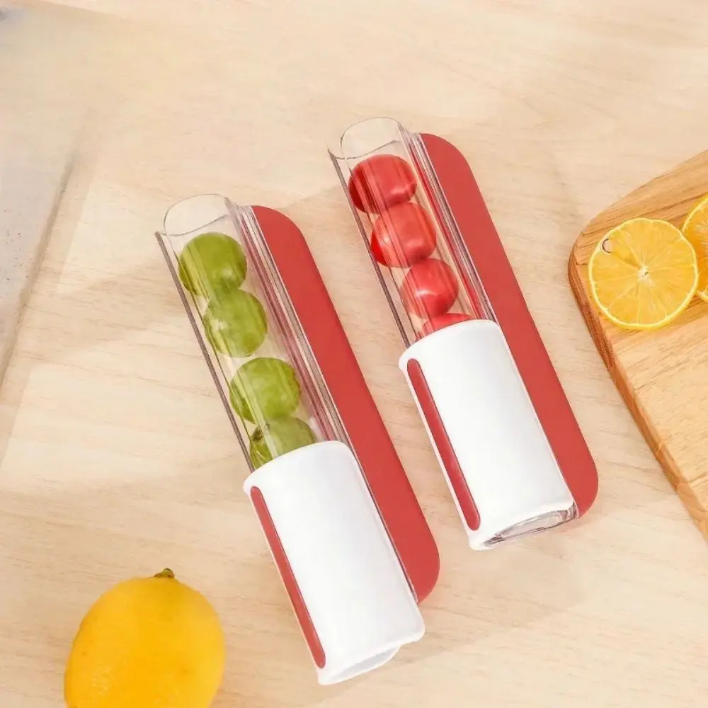Convenient Anti-slip Handle Tomato Slicer Easy To Use Manual Cherry Chopper Comfortable Grip Rust-proof Fruit Cutter Kitchen