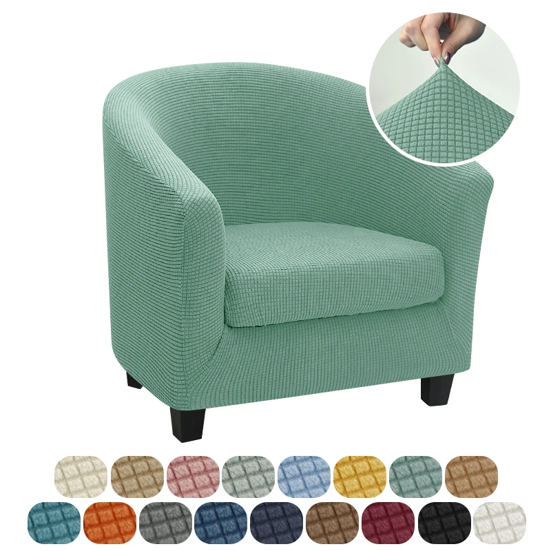 Image of 2 pz/set Club Tub Fodera Per Sedia di Colore Solido Polare in pile Poltrona Fodera Elastica Divano Fodere con Fodera Per Cuscino Soggiorno cod004