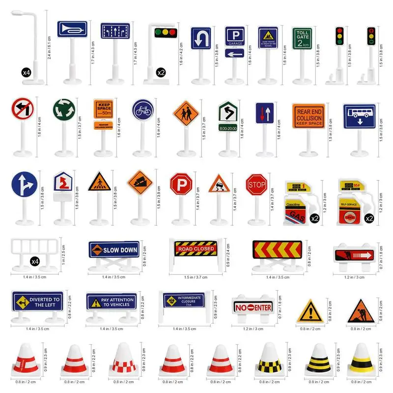 Road Sign Toys For Kids Street Traffic Building Blocks City Road Traffic Signs Blocks Toys Kids Puzzle Traffic Toys Boys Girls