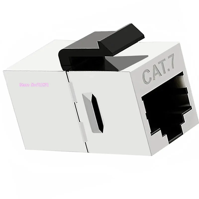 Adaptateur de couremplaçant femelle à femelle, connecteur modulaire blindé, prise trapézoïdale, 8P8C, CAT7, Rj45, Rj45, 8 broches