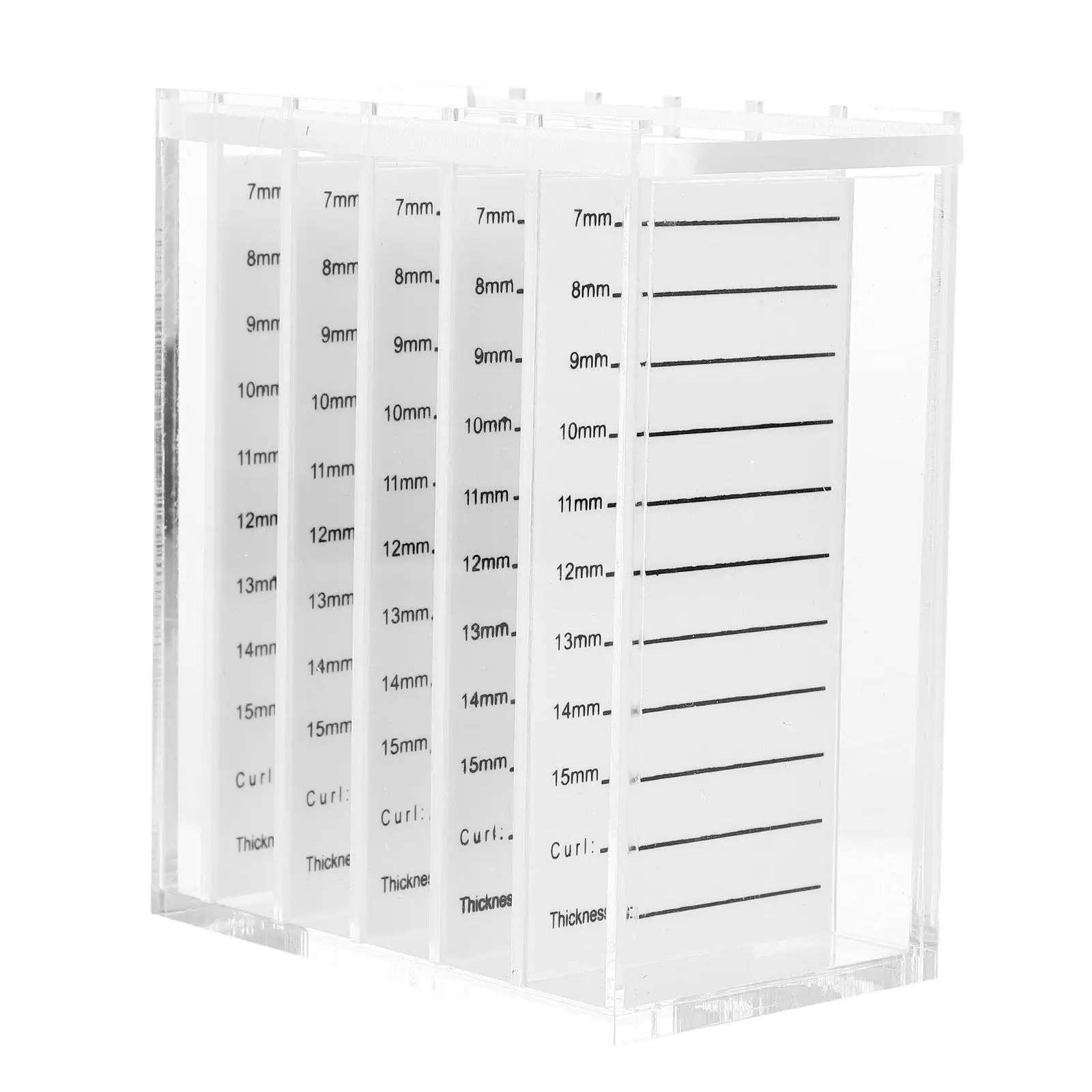 

Premium Eyelash Storage Box Transparent Lash Organizer with Removable Partition Sliding Door for False Eyelash Storage and Salon