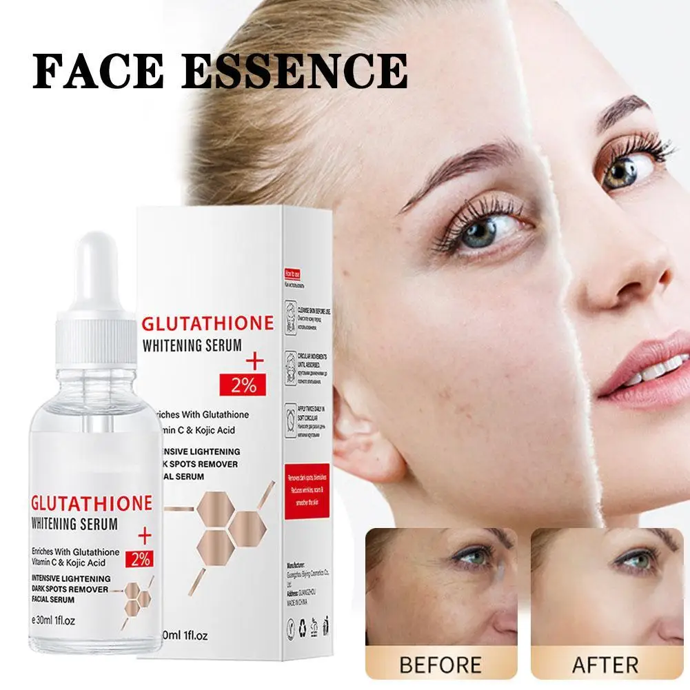 

Glutathione Serum Remove Melasma Dark Spot Dilute Face Whitening Serum with Vitamin C Kojic Acid Moisturizing Essence