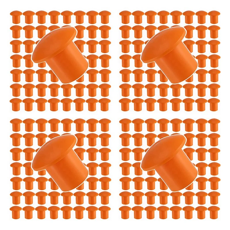 

320 Pcs Rebar Caps, Mushroom Rebar Safety Cover, Orange Rebar Covers Caps For Rebar Stake, Rebar Size 3- 8, 10M -25M