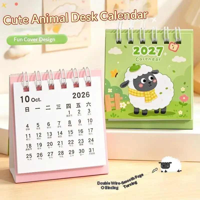 2027 Mini Desk Display Mini Calendar Annual Planner Coil Book Yearly Schedule Organizer To Do List Decoration Calendars