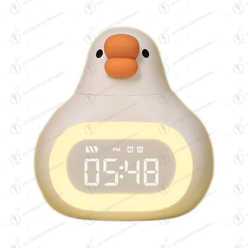 Cute design digital children's wake-up alarm clock, smart digital alarm clock, suitable for bedroom use, with night light mode