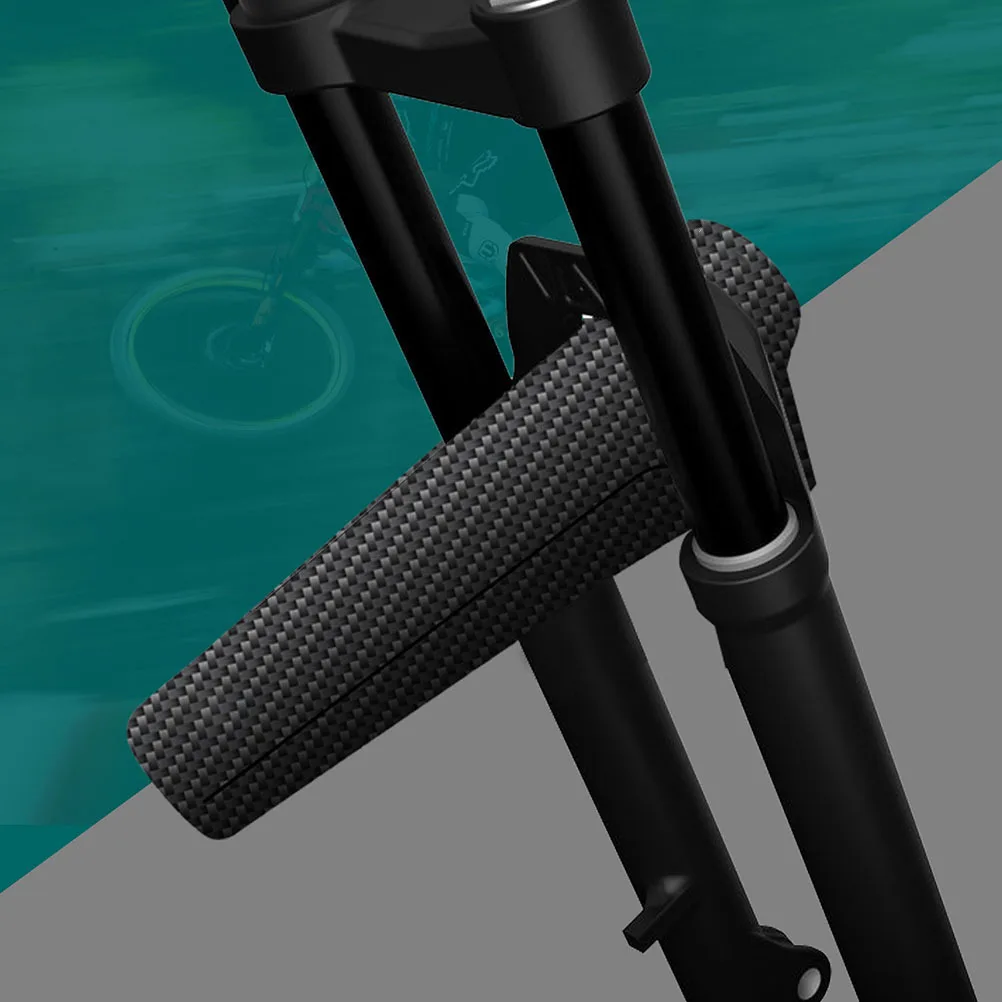 2 قطعة ألياف الكربون نمط الدراجات قطعة من نسيج سهلة التركيب دائم الدراجة واقيات الطين الأمامية الخلفية الطين للدراجات الجبلية #6