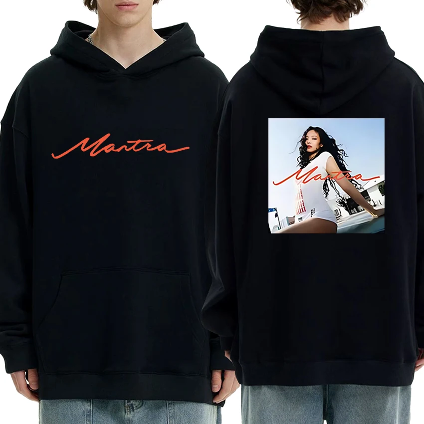 

Hot Sale Autumn Winter jennie mantra 2025 Song Double Sided printed Sweatshirt Men women Trend Y2k pullover Unisex Fleece Hoodie