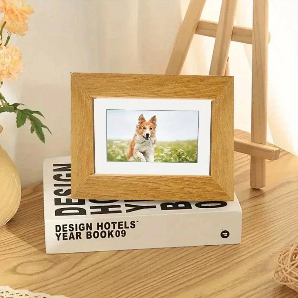 Vintage Wooden Wall Picture Frame 10x15cm Hollow 3D Standable Photo Display Ornament Home Decor Frame for Memories Keepsake