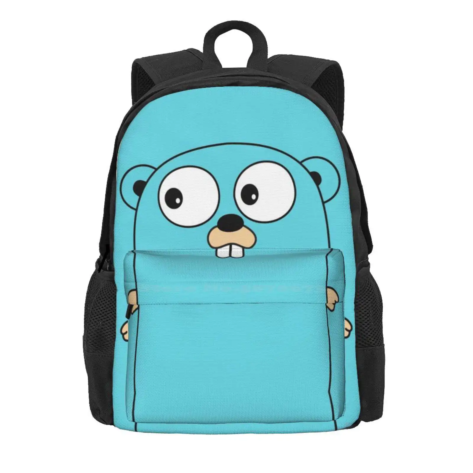 Golang Gopher Hot Sale Schoolbag Backpack Fashion Bags Golang Gopher Programming Language Back End Oop Code Developer Plan9 Rob