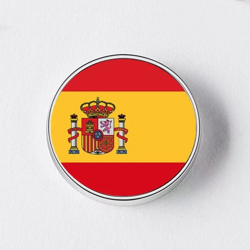 3D Spain Flag Silver Metal Souvenirs Refrigerators Fridge Magnets Home Decor Magnetic