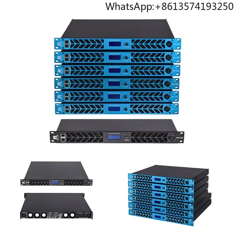 

For CVR DSP3004 4-Channel Active Digital Power Amplifier Metal Shell Sound Equipment for Speaker System