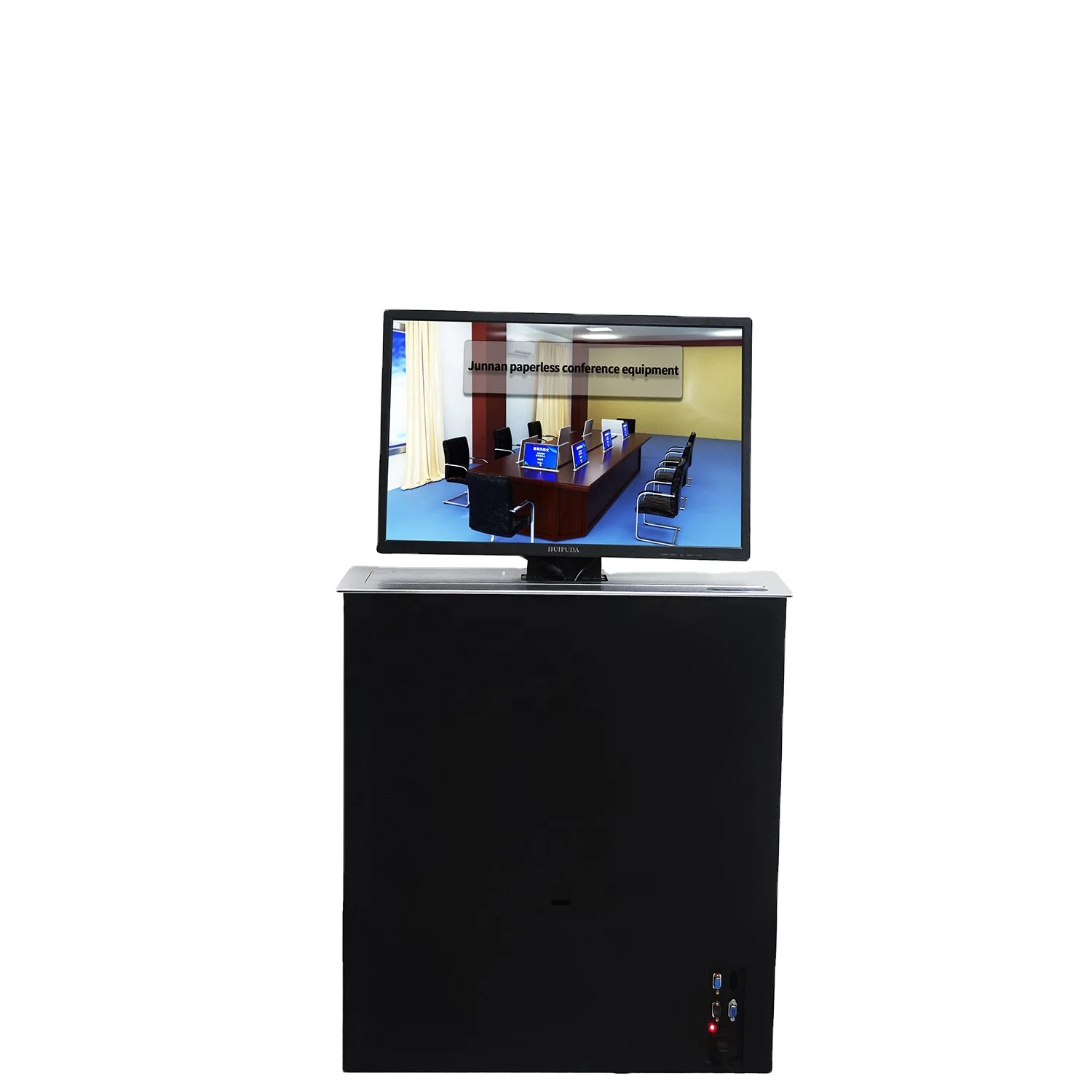 19-24 Inch Motorized Desktop LCD Lift System Video Conference Monitor with Translation Function for Conference Room