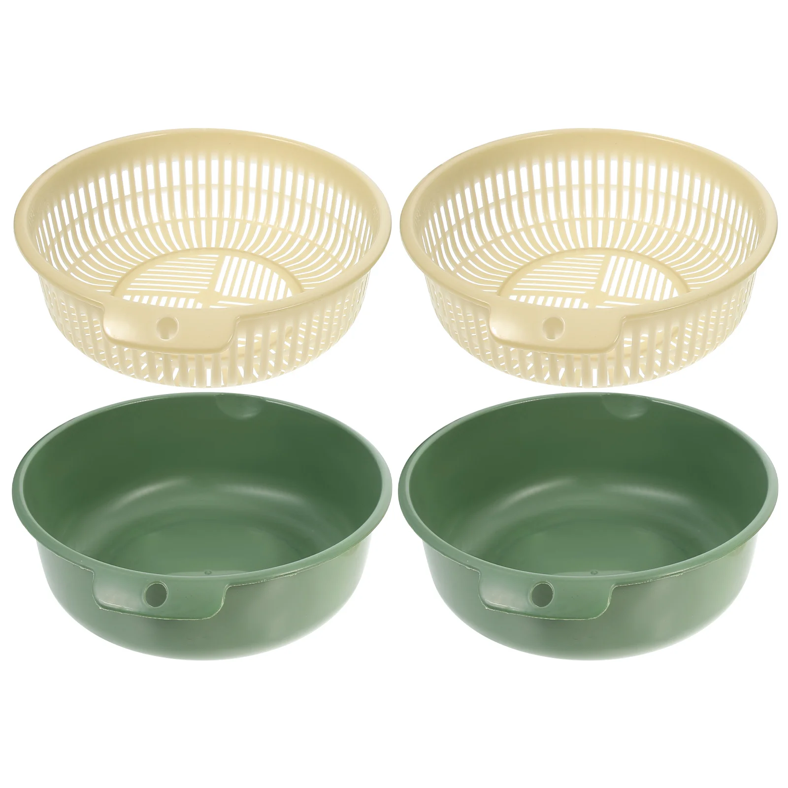 Food Strainer Two Tier Drainer Basket Laundry Double-layer Vegetable Baskets Washing