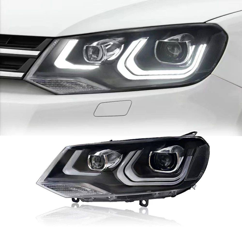

Поп-автомобильные фары для VW Touareg 2011-2015, светодиодные автомобильные фары в сборе, обновленная динамическая сигнальная лампа, линзы Bicofal, аксессуары для инструментов