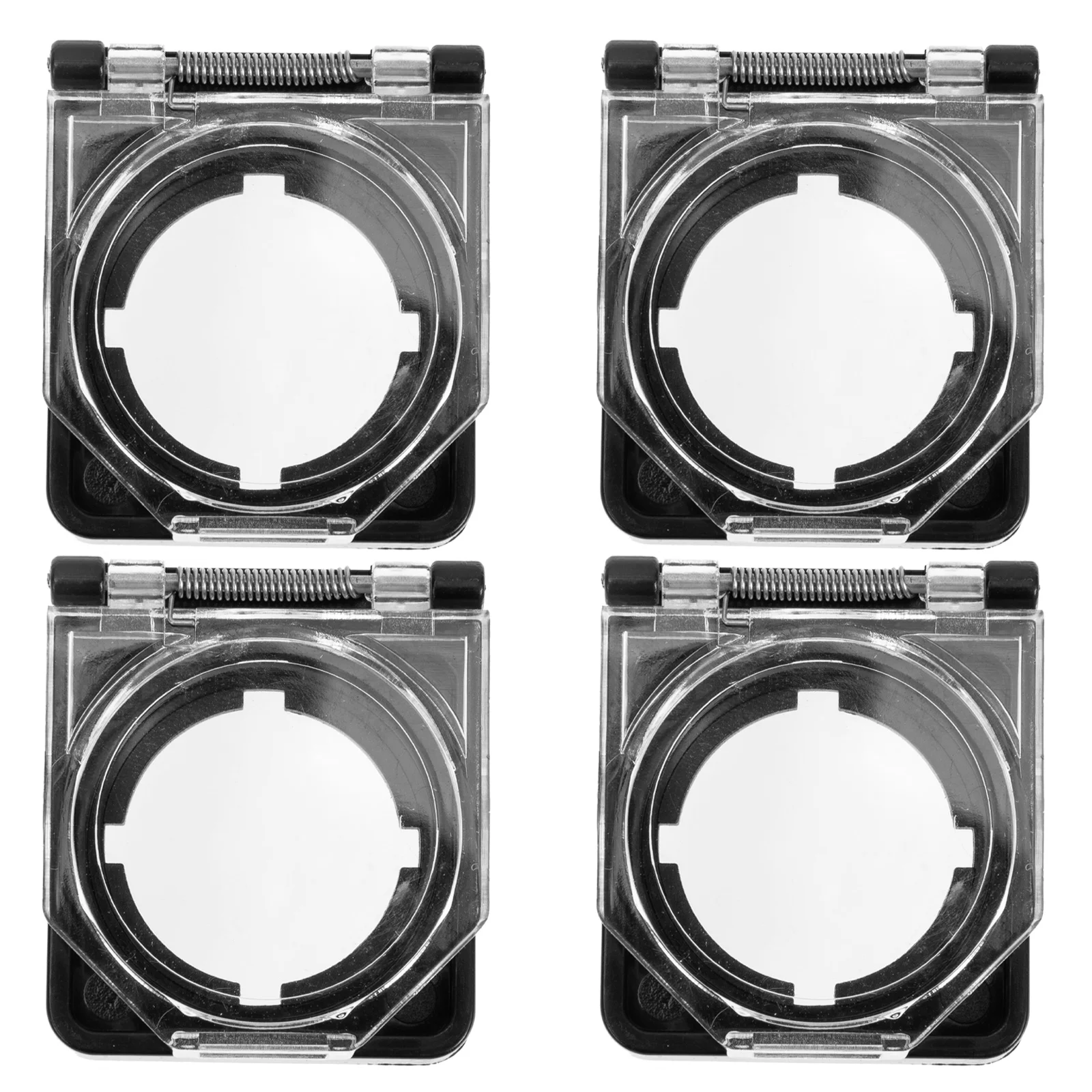 

4pcs Anti-touch Button Covers Dust-proof Switch Guards for Kitchens Hospitals Workshops Transparent Plastic Protect
