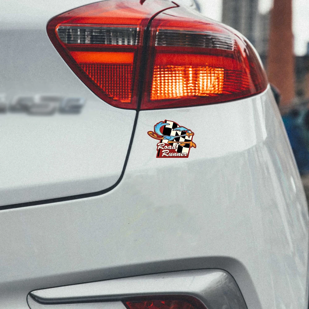 ملصق سيارة ROAD RUNNER Wile E. Coyote الأمريكي الكرتوني، دراجة نارية، سيارة، ATV، ملصق مقاوم للماء