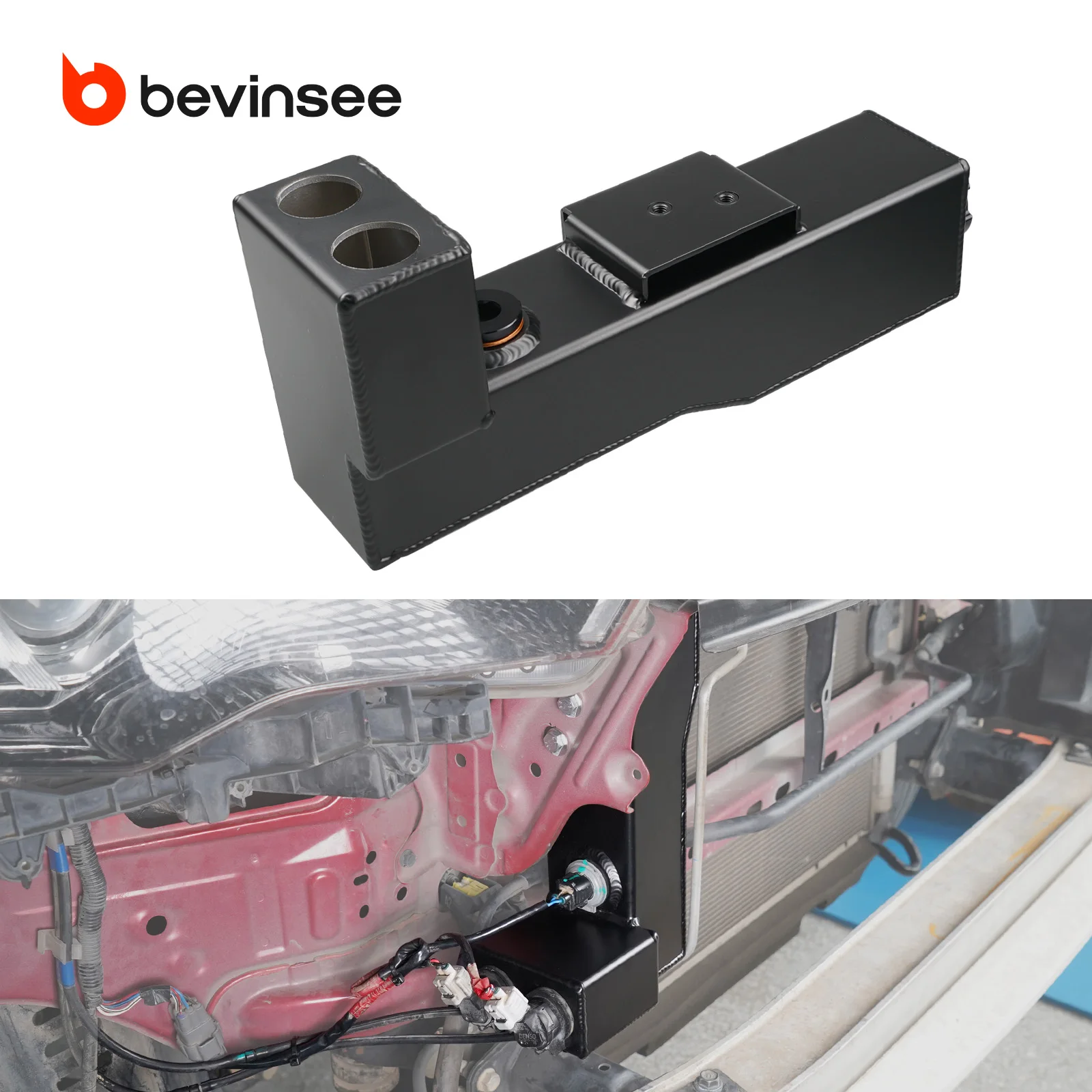 

BEVINSEE Aluminium Car Washer Fluid Reservoir Replacement, for Toyota 4Runner 2014-2024, Replace for 52103-35110