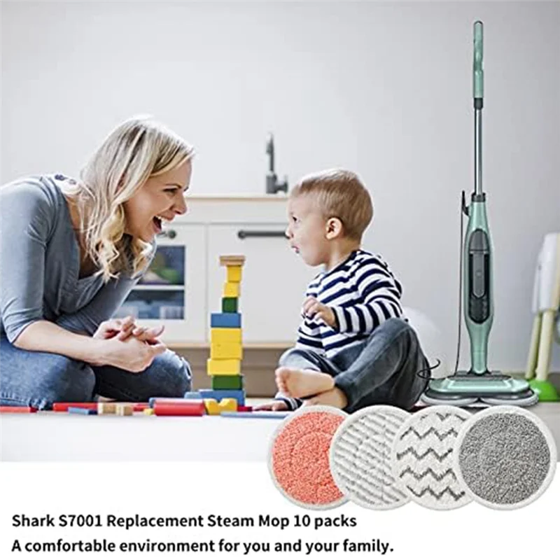 A01V-Panno Mop Pad Aspirapolvere Mop Per Shark S7000 S7000AMZ S7001 S7001TGT S7000 S7201 S7005 S7020 Steam Mop Pads