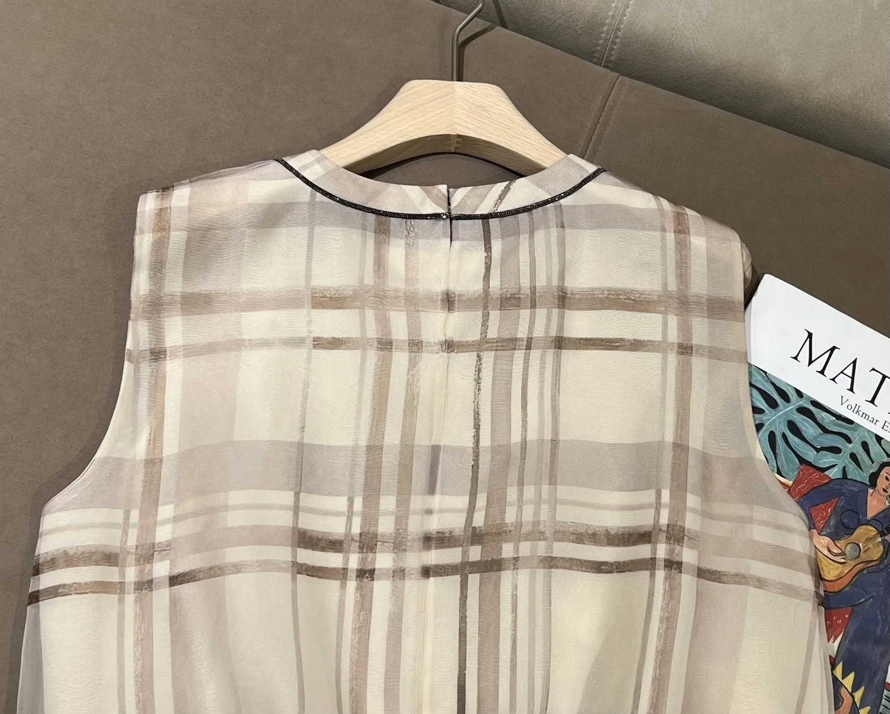Women'S High-Quality Stylish Plaid Silk Shirt – Spring/Summer 2026 New Collection