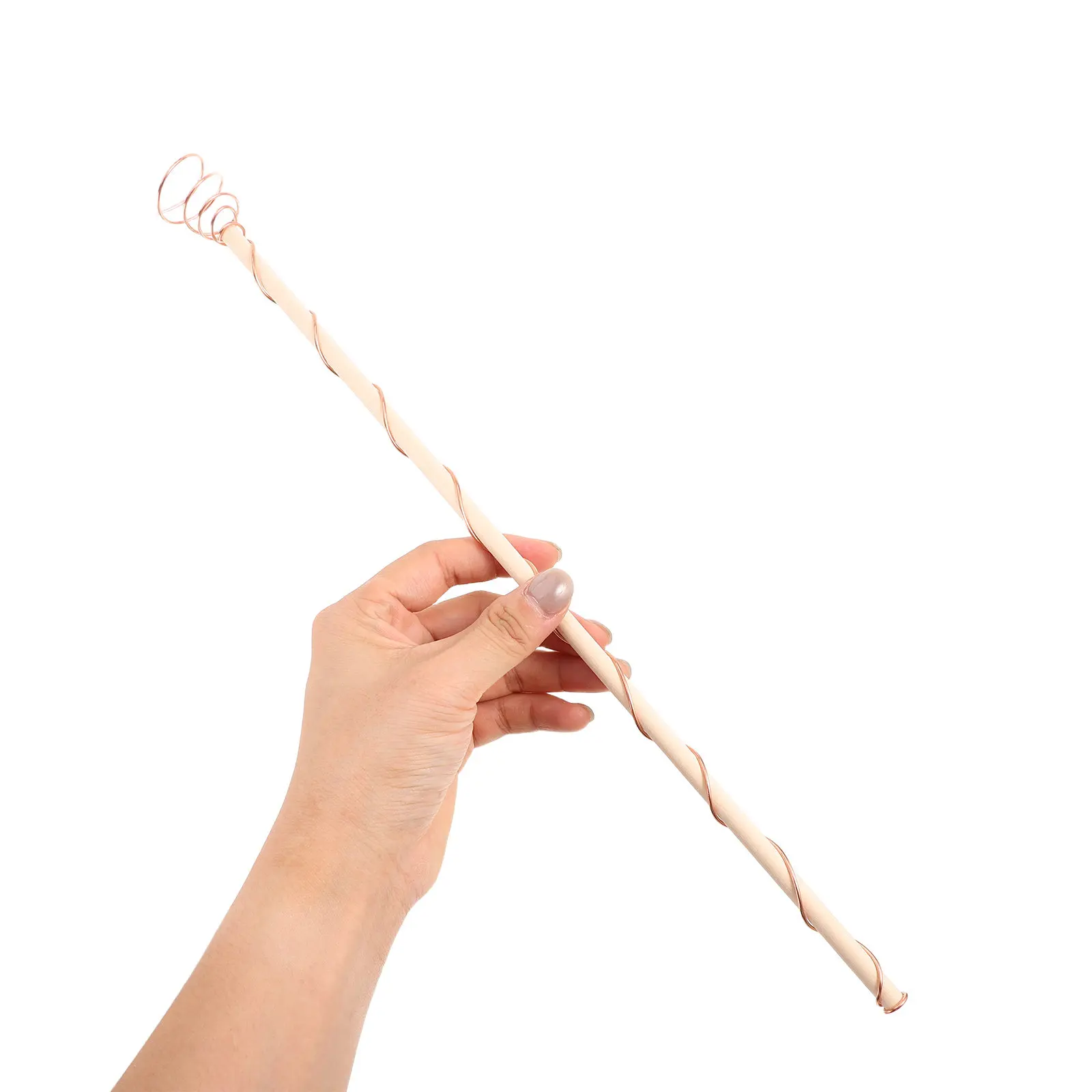 6Pcs Electroculture Copper Plant Stakes Garden Tensor Rings 12 Inch Copper Coil Wire Antennas Electronic Planting Vegetable
