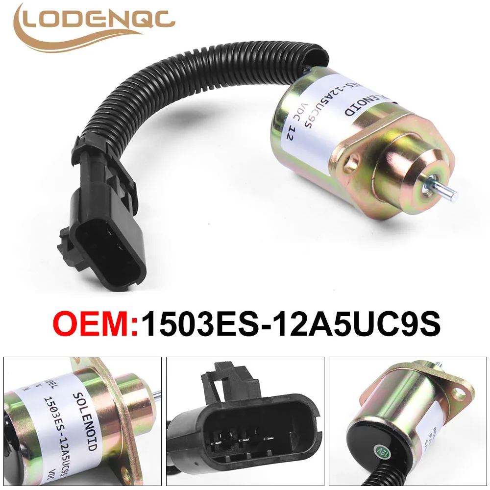 1503ES-12A5UC9S 12V Stop Solenoid Valve 12V for Kubota V1505 R90 R-25-15230-01 251523001