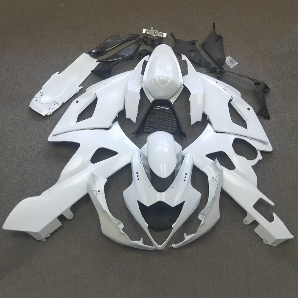 Pre-drilled ABS Injection Bodywork Unpainted White Fairing Kits for Suzuki GSXR 1000 K5 2005 2006