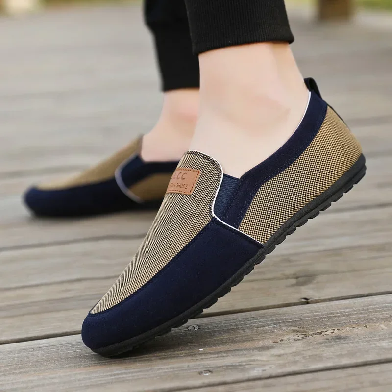 Slip on Loafers Mens Casual Shoes Plus Size Breathable Driving Shoes Office Walking Flats Non Slip Moccasins House Slippers