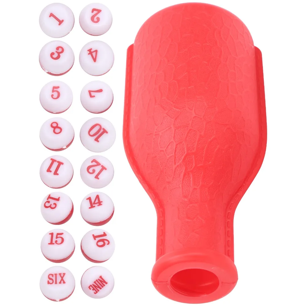 Billiard Accessories Numbered Dice Billiard Dice Plastic Scoring Standard Set Billiard Shaker Bottle Pool Shaker Pool Snooker