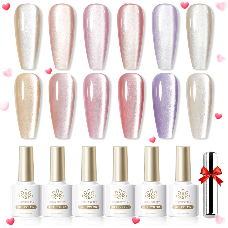 

Набор магнитных гель-лаков BORN PRETTY Moonlight Cat, 7 шт., 10 мл, стойкий, с блестками, для сушки в УФ/LED лампе, дизайн ко Дню святого Валентина