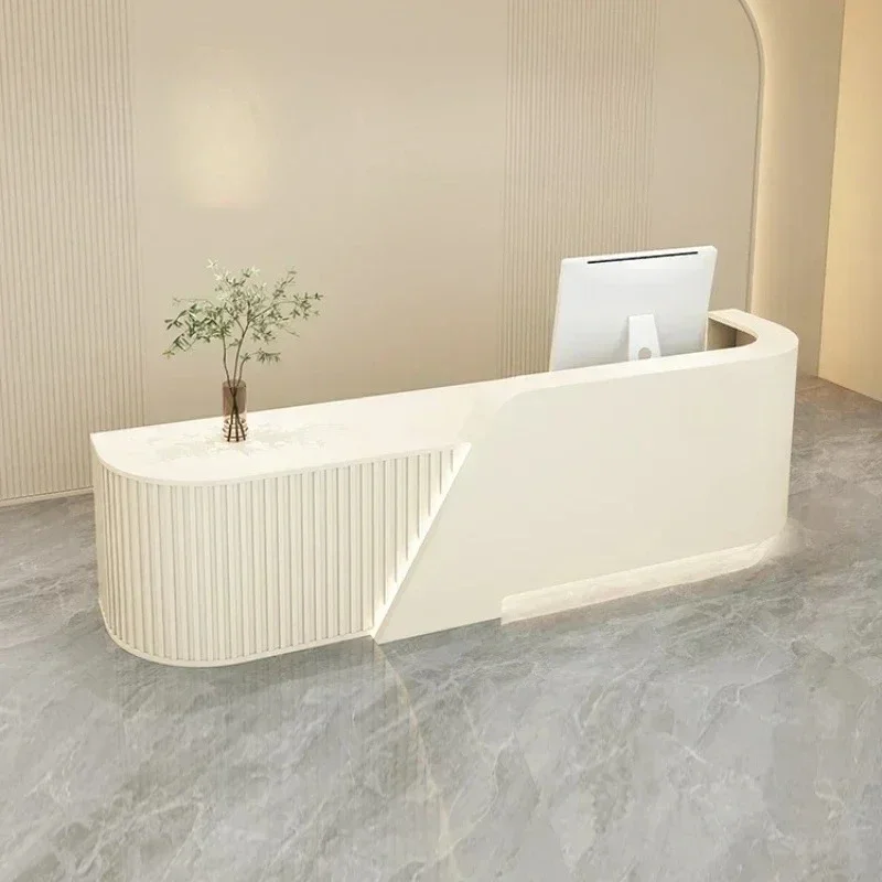 Modern Office Furniture Reception Desk Beauty Salon Center Outdoor Table Professionals Aesthetic Counter Showcase