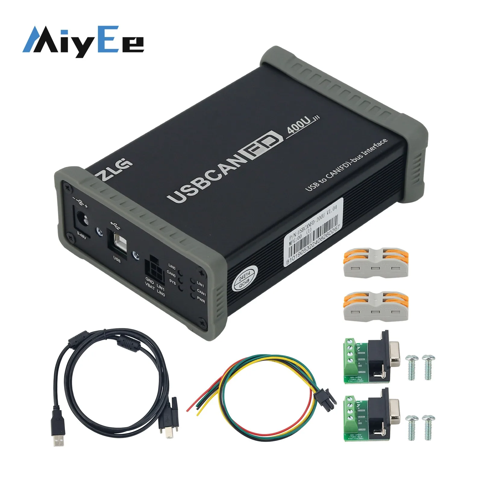 ZLG USBCANFD-400U/800U USB to CAN FD Adapter USB to CAN (FD)-bus Interface with 4CH/8CH  CANFD & 2CH LIN
