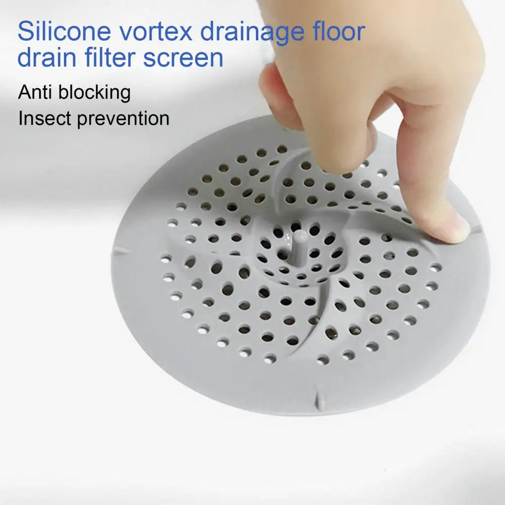 Shower Drain Cover  Compact Fine Holes Universal  Floor Shower Drain Bathtub Sink Protector Hair Stopper Bathroom Supplies