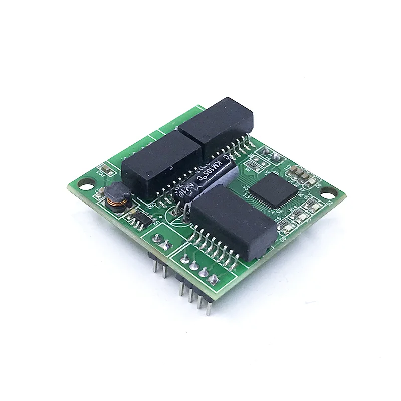 Niezarządzany 3port 10/100M przemysłowy Ethernet moduł przełączający PCBA board OEM Auto-sensing porty 5V-12V płyta główna