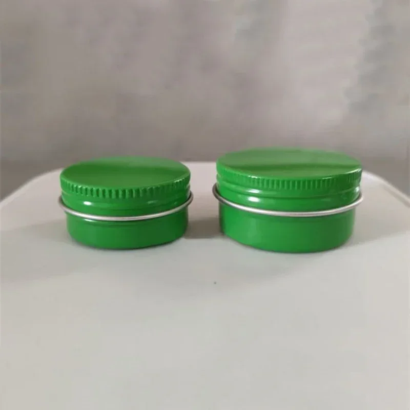 10g mini frasco de alumínio 10ml recipiente cosmético recarregável garrafa de creme de bálsamo labial verde preto vermelho prata ouro caixa de lata vazia