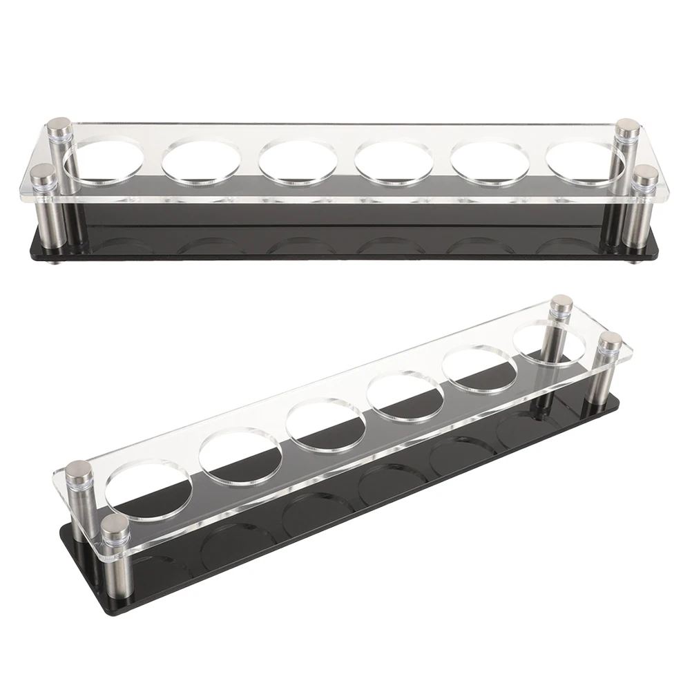 

2pcs Beer Mug Stand Acrylic Glass Organizer Flight Tray Dispenser Base Cup Rack Storage Solution for Home Bar Party