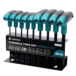 Libraton t griff torx schlüssels atz, 9pcs torx sterns chl üssel T10-T50 mit zwei spitzen design für torx schrauben, auto fahrrad reparatur werkzeuge