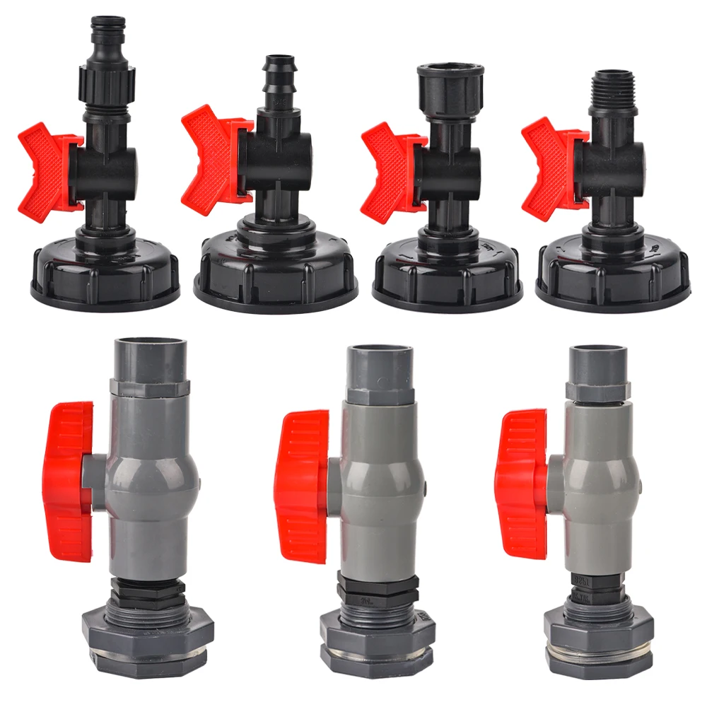 IBC Tank Adapter Tap S60 To 15/20mm Garden Hose Barb Connector Faucet Tank 1000 Liter IBC Hose Valve Fitting