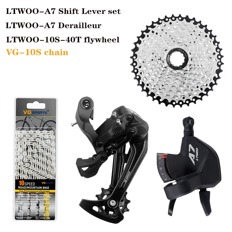 LTWOO 1X10Speed Mountain Bike Derailleurs Groupset LTWOO40/42/46/50T K7 flywheel VG/HG54-10Speed chain mtb 10V Kit bicycle parts