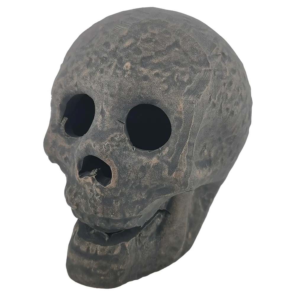 Halloween Skull Sculpture Horror Atmosphere Burning Skulls Fireproof Flame Retardant Reusable Party Haunted House Decoration