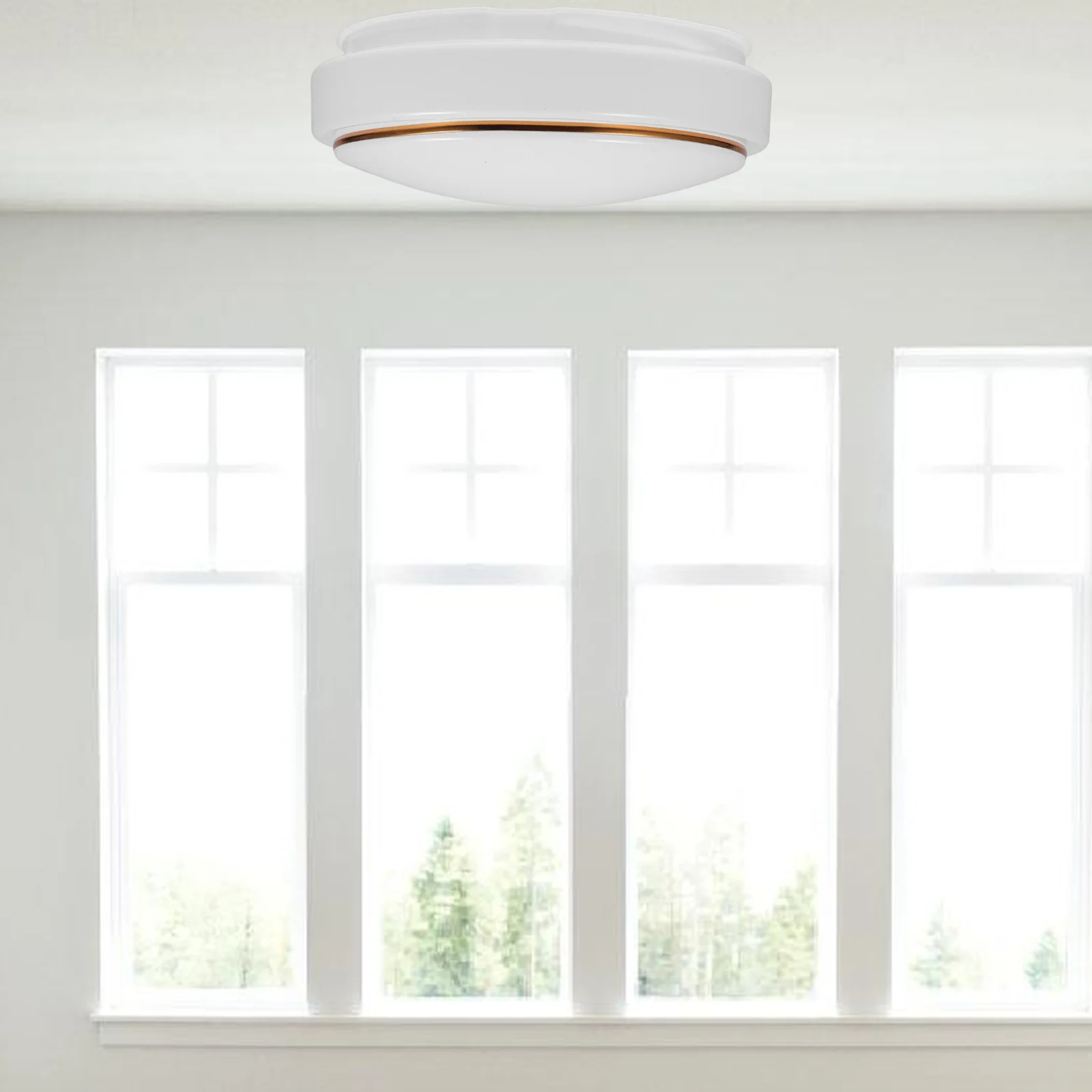 

Flush Mount Ceiling Light Cover Diameter 18.7cm Plastic Screw-on Ceiling Fixture Dome Lamp Shade Replacement for Bedroom Dining