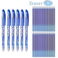 46PCS Elementary School Erasable Pens Washable Rods Blue Washing Pen Gel Pack Fine Tip Pens Black SB50