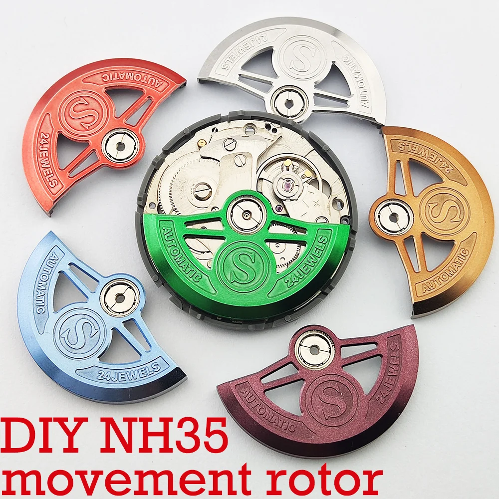 

Часы NH35 NH36 Механизмы Индивидуальные роторы с качающимся грузом Подходит для механизмов NH34 NH35 NH38 NH39 4R 6R Замена совместимых деталей
